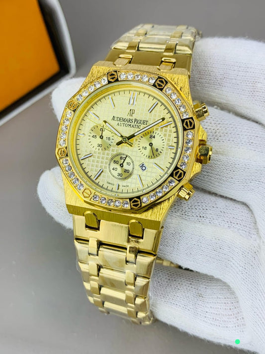 AP AUDEMARS PIGUET STONE FULL STAINLESS STEEL PRIMEUM WATCH