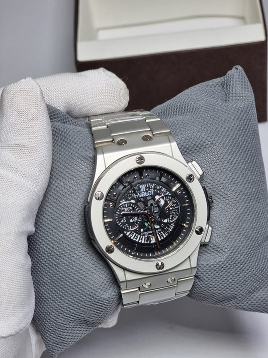 Hublot Skeleton - Stainless steel for men date working jubilee lock heavy chain