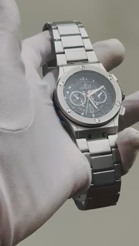 Hublot Skeleton - Stainless steel for men date working jubilee lock heavy chain